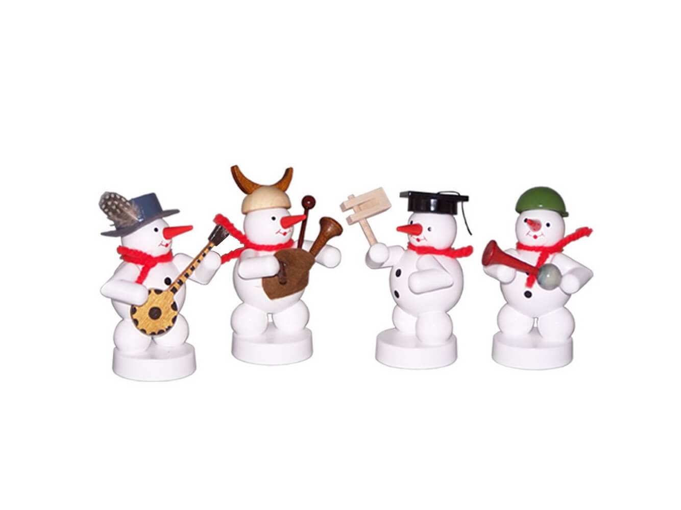 Schneemannkapelle mit Banjo, Dudelsack, Rassel, Hupe von Ralf Zenker