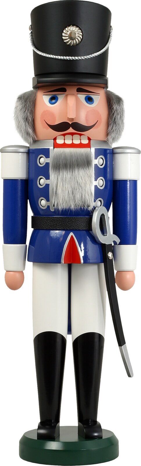 Nussknacker Husar, blau, 60 cm von Seiffener Volkskunst eG