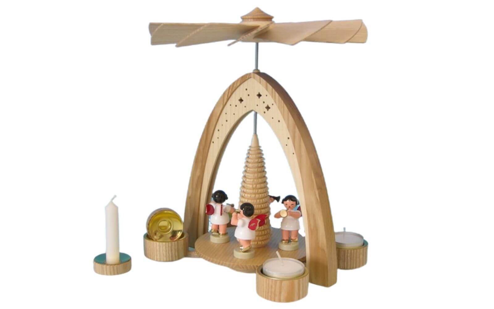 Weihnachtspyramide mit 4 Musiker-Engel, 27 cm von Figurenland Uhlig GmbH