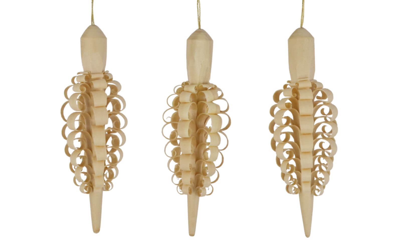 Christbaumschmuck Zapfen zum Hängen, 3 Stück von Martina Rudolph