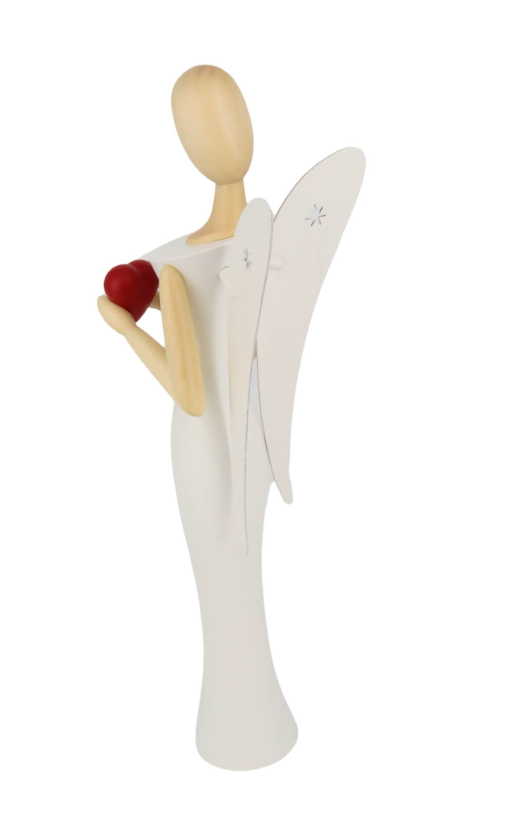 Engel - Sternkopf mit Herz, stehend 25 cm von Holzkunst Gahlenz_4