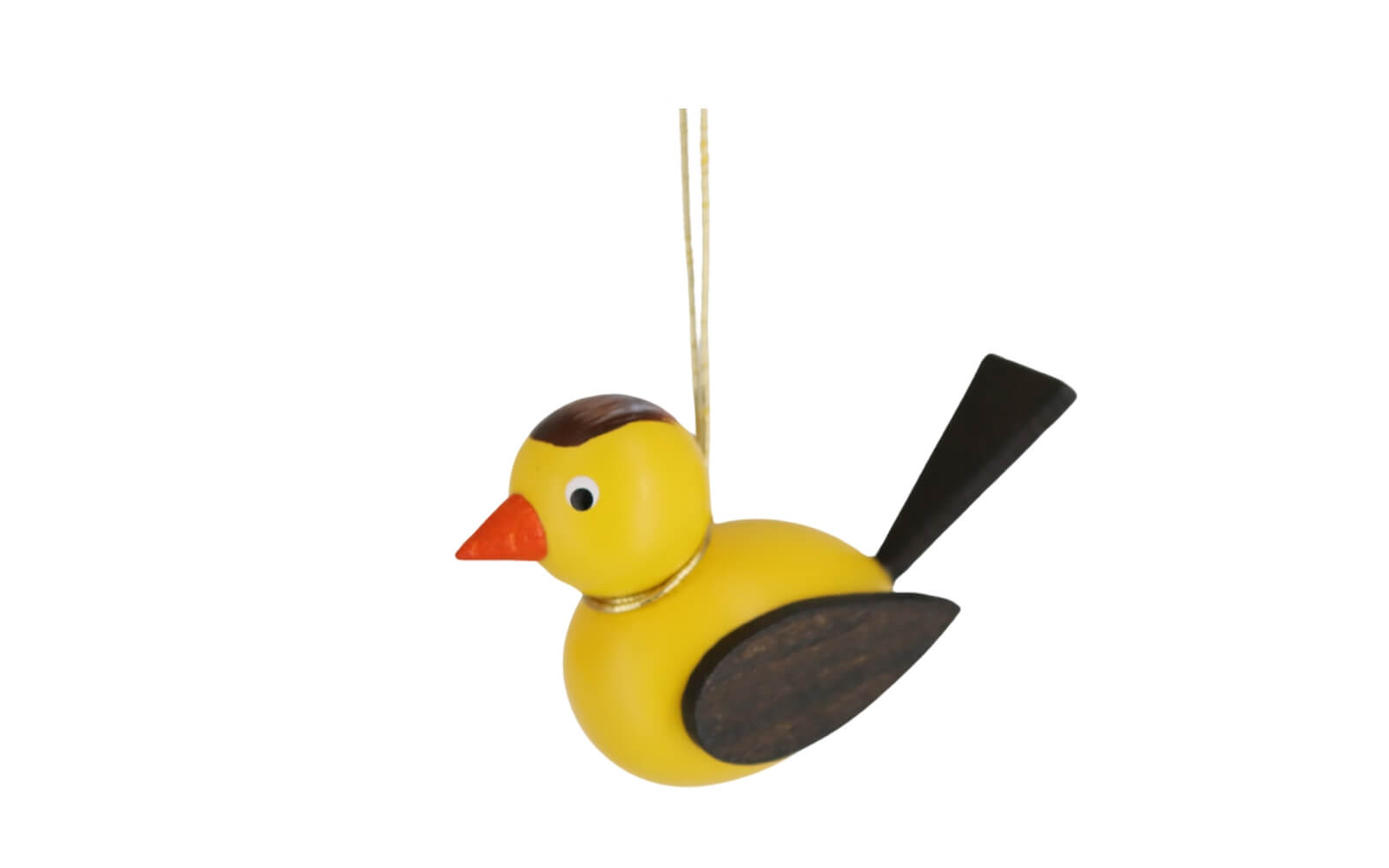 Vögel zum Hängen, 2 Stück, gelb/braun von SEIFFEN.COM_2