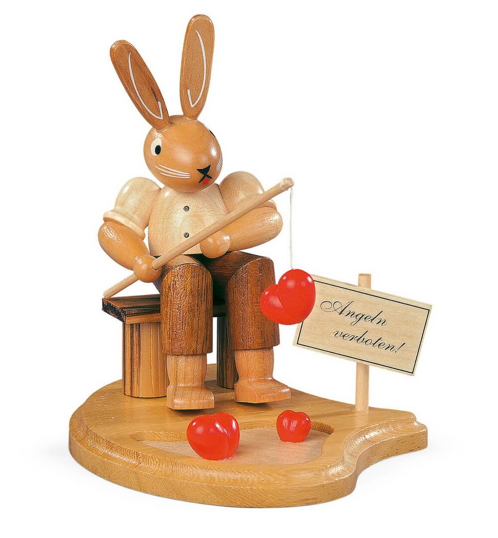 Osterhase - Angler am Teich, natur von Müller Kleinkunst