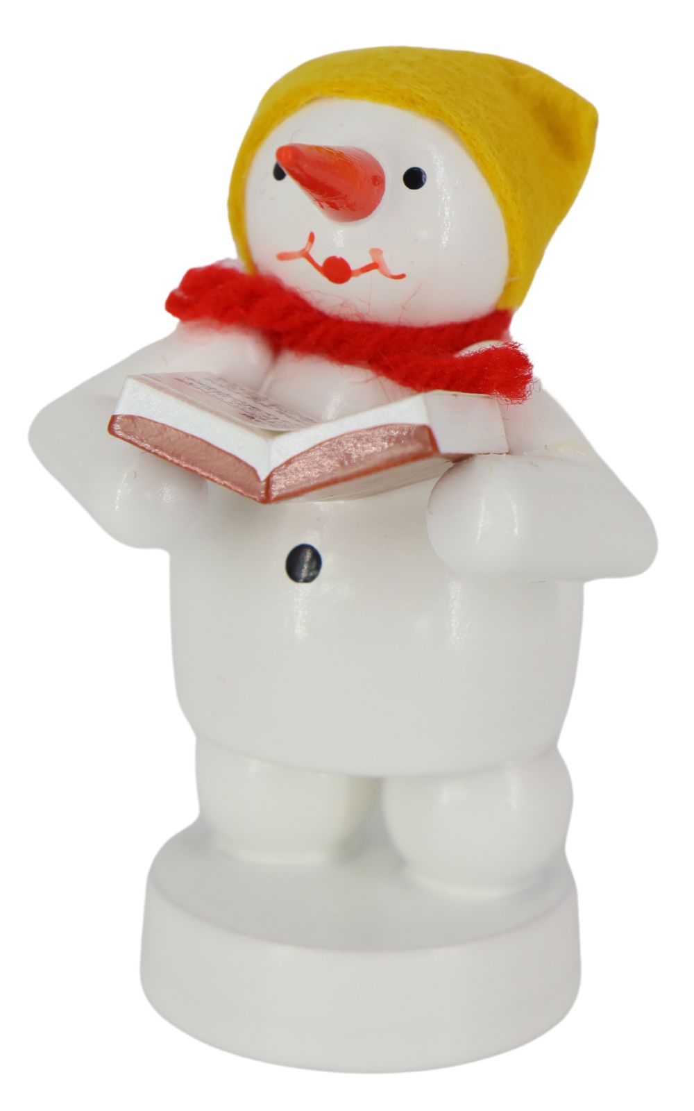Miniatur Schneemann Musikantin Sängerin, farbig, 8 cm von Ralf Zenker