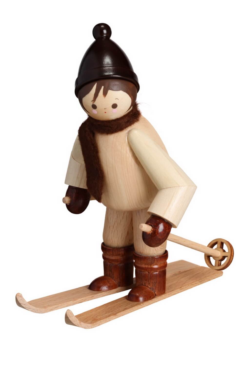 Abfahrtsläufer, 12 cm, natur von Romy Thiel