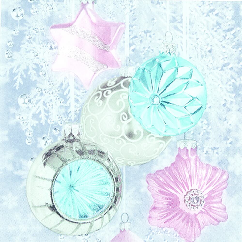 Weihnachtsservietten Soft Baubles von Home Fashion®