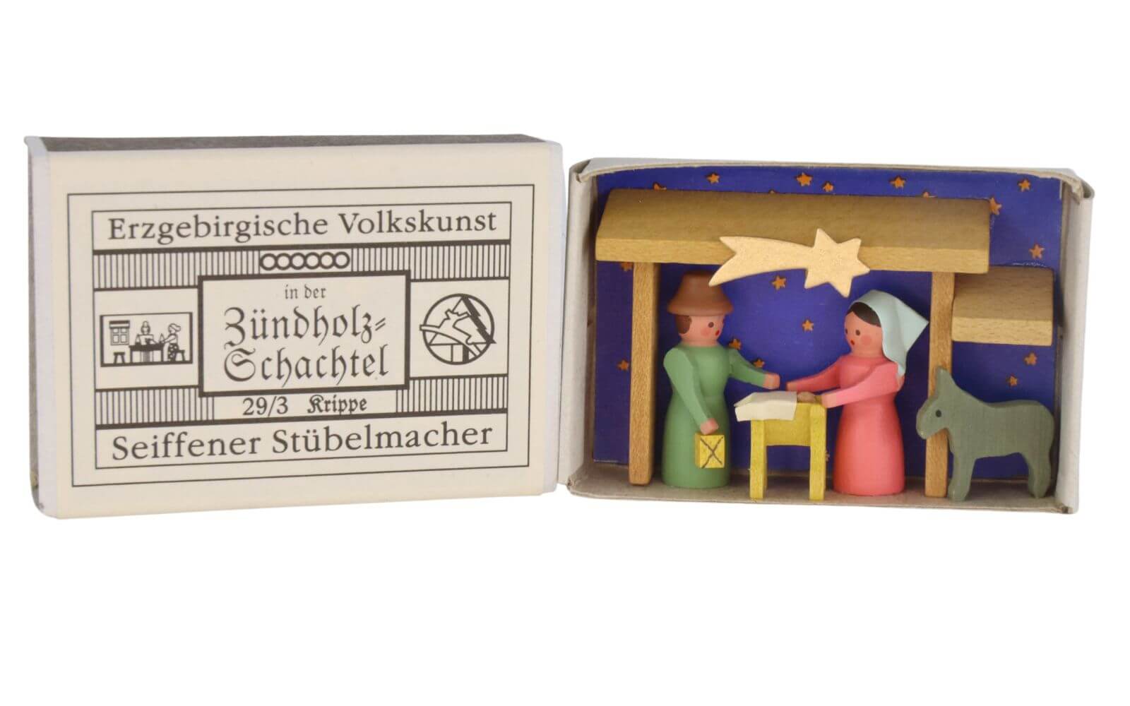 Zündholzschachtel Krippe von Gunter Flath