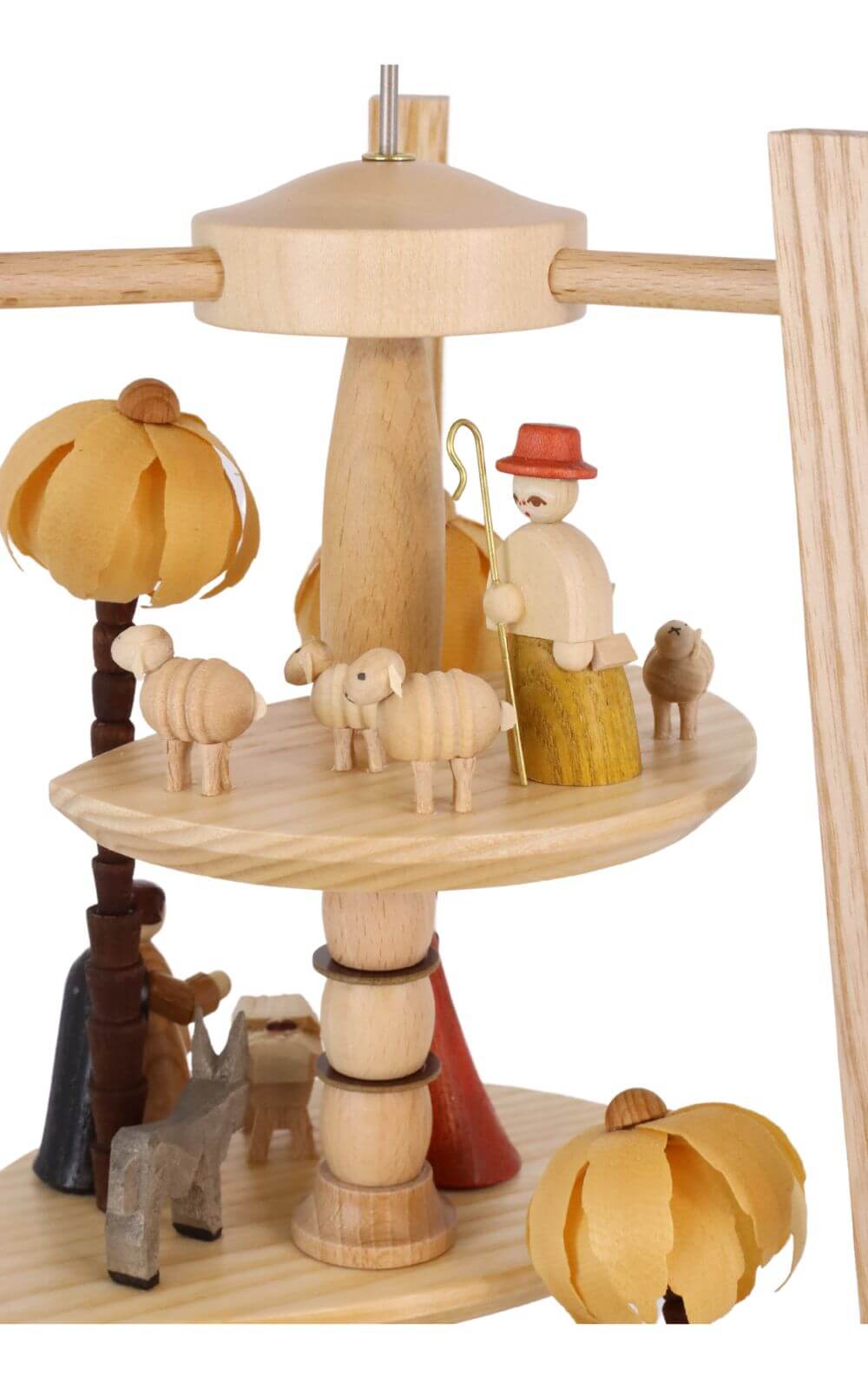 Weihnachtspyramide Christi Geburt, 3 – stöckig, natur, 40 cm von Richard Glässer_3