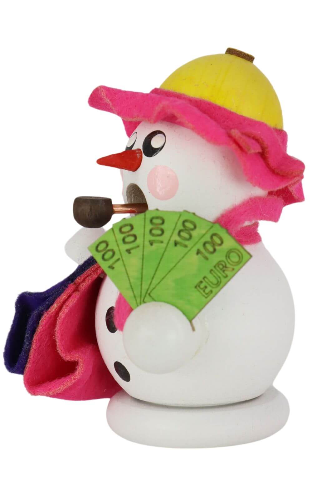 Räuchermännchen Schneemann Shoppingqueen, farbig von Gerd Hofmann_3
