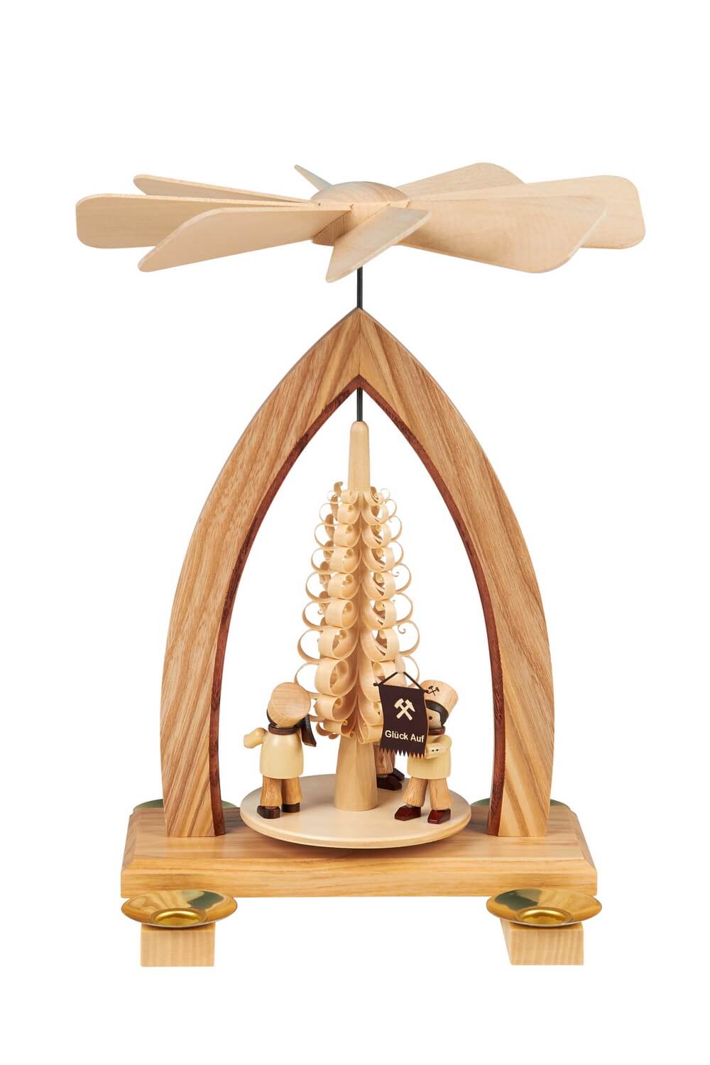 Weihnachtspyramide mit Bläsertrio, 26 cm, Heinz Lorenz Olbernhau/ Erzgebirge_ Bild1
