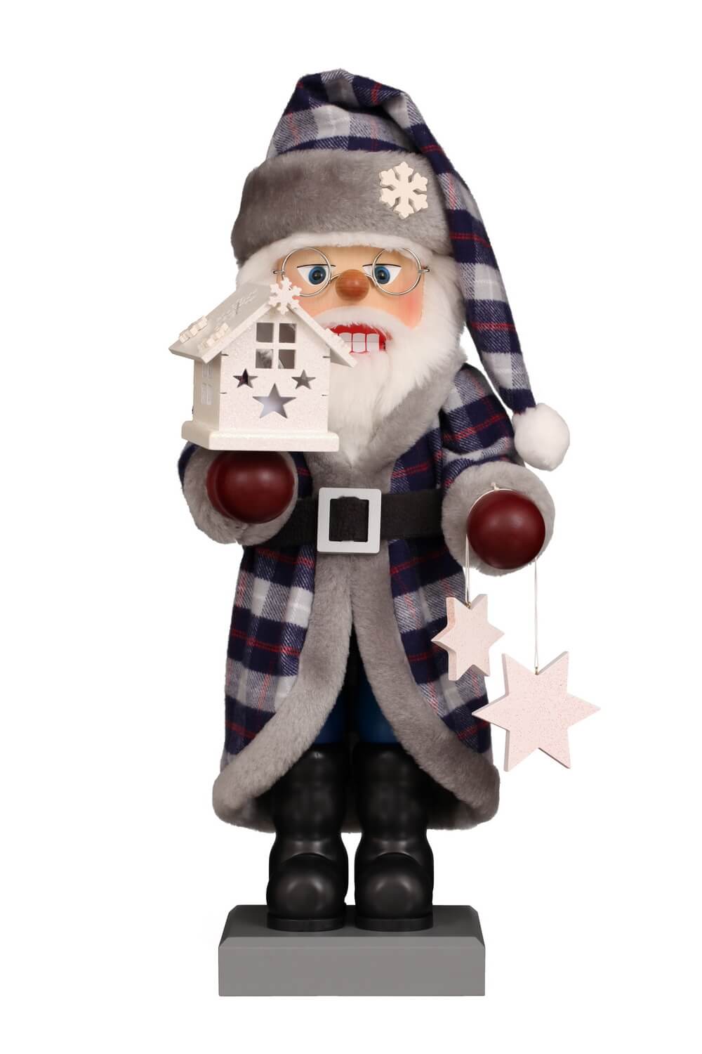 Nussknacker Weihnachtsmann mit Lichterhaus, 48 cm von Christian Ulbricht