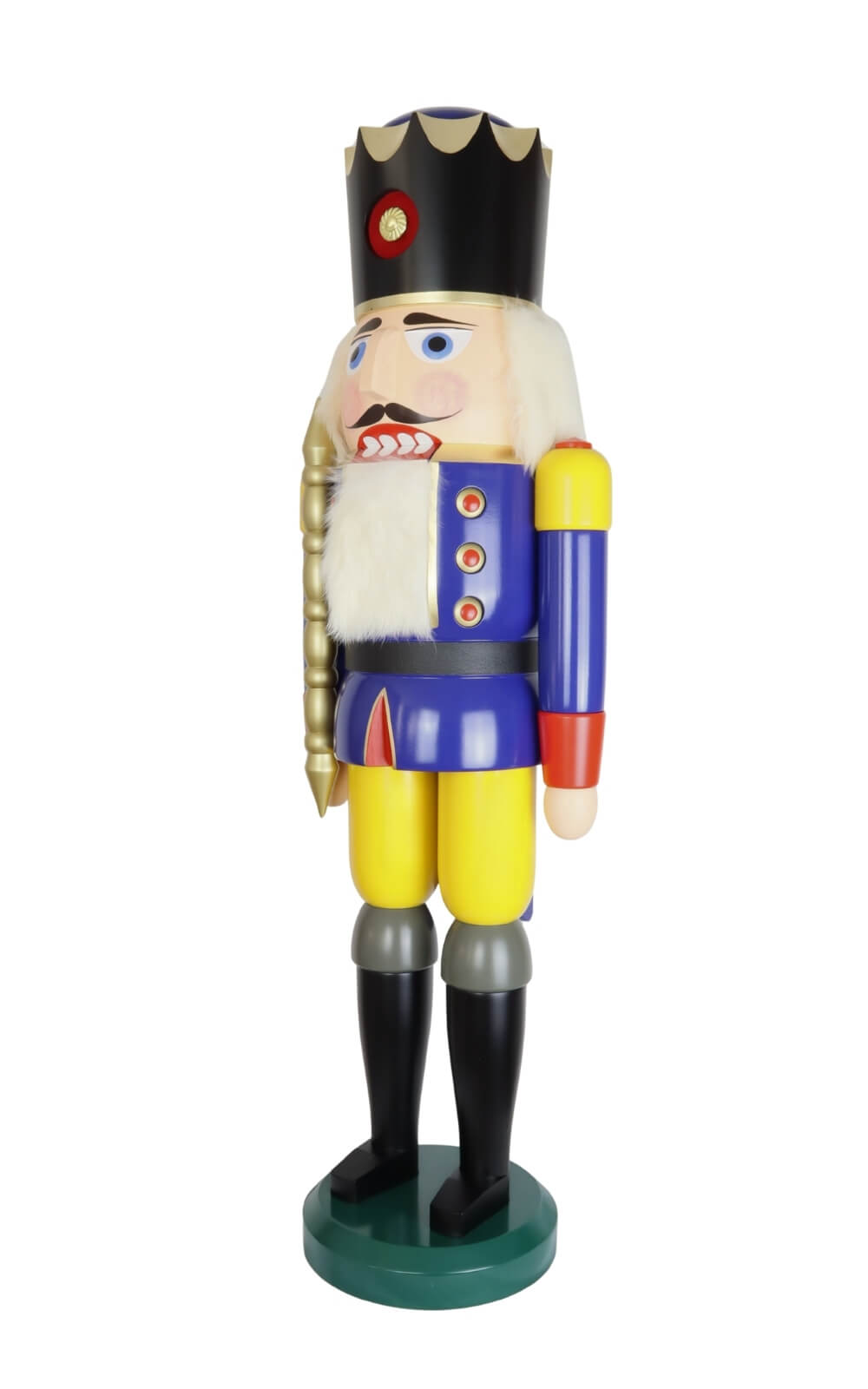 Nussknacker König, blau, 100 cm von Seiffener Volkskunst eG_2