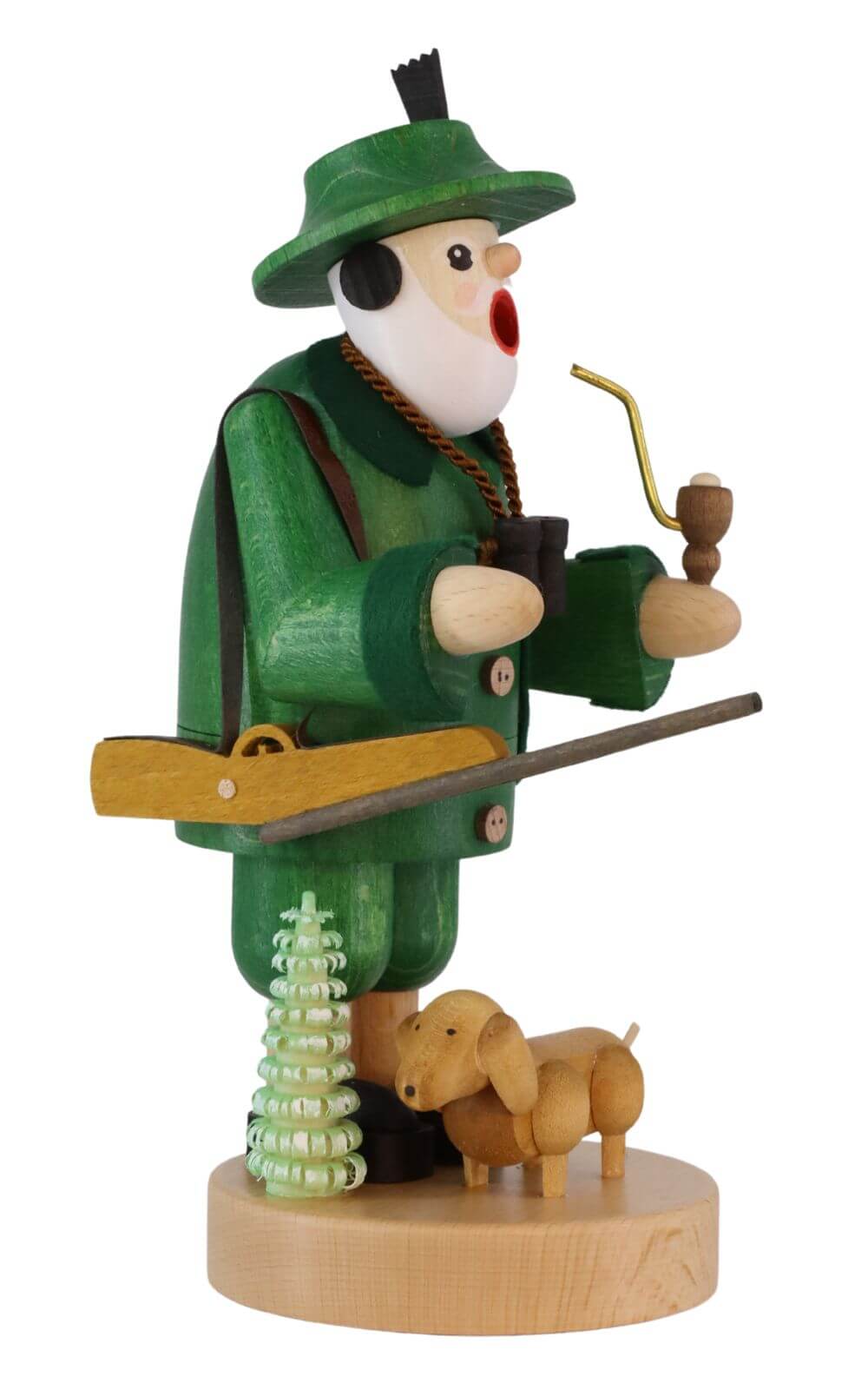 Räuchermännchen Förster mit Dackel, 19 cm von Richard Glässer_Bild2