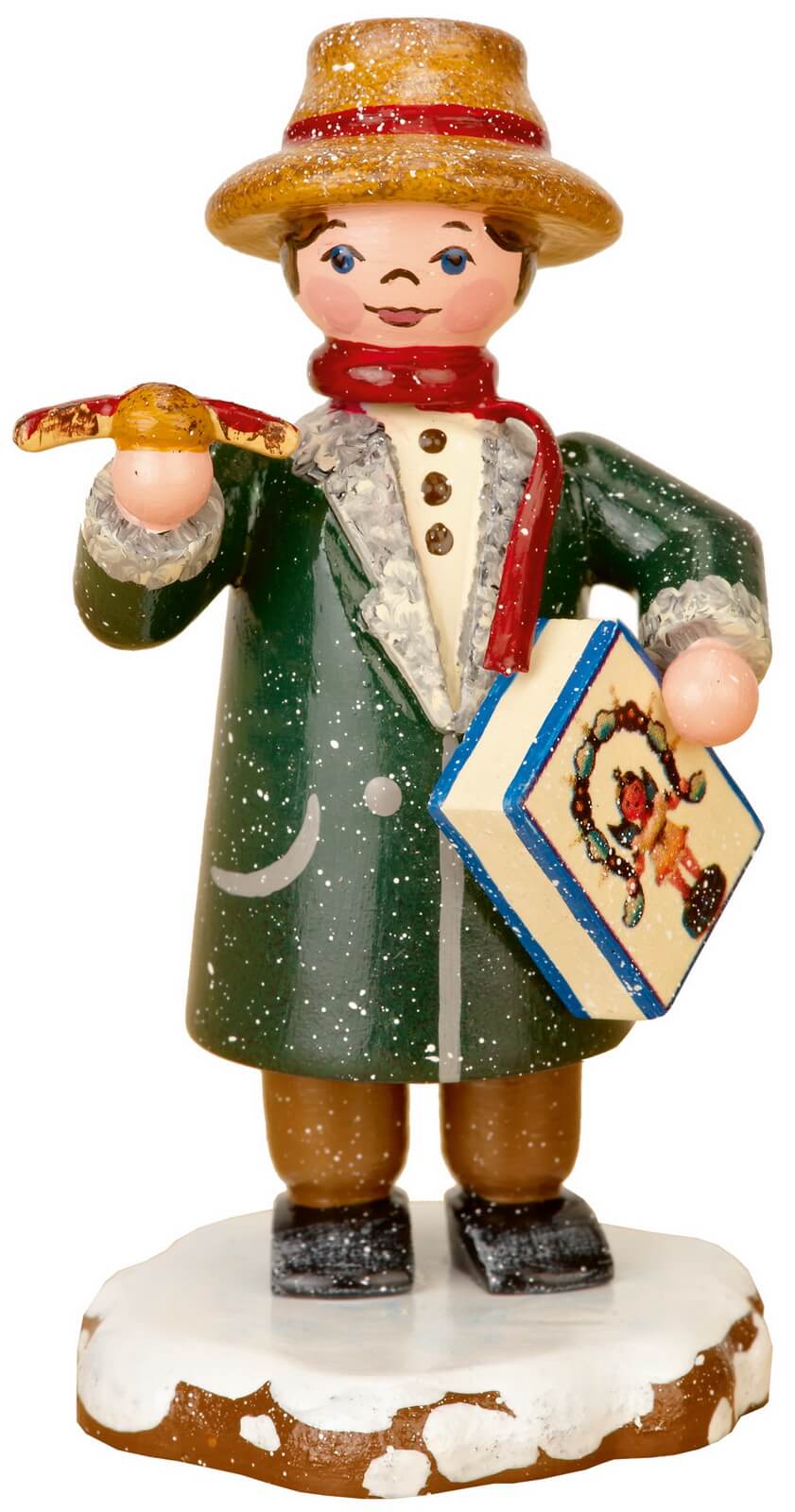 Miniatur Winterkind Vater kauft ein von Hubrig Volkskunst