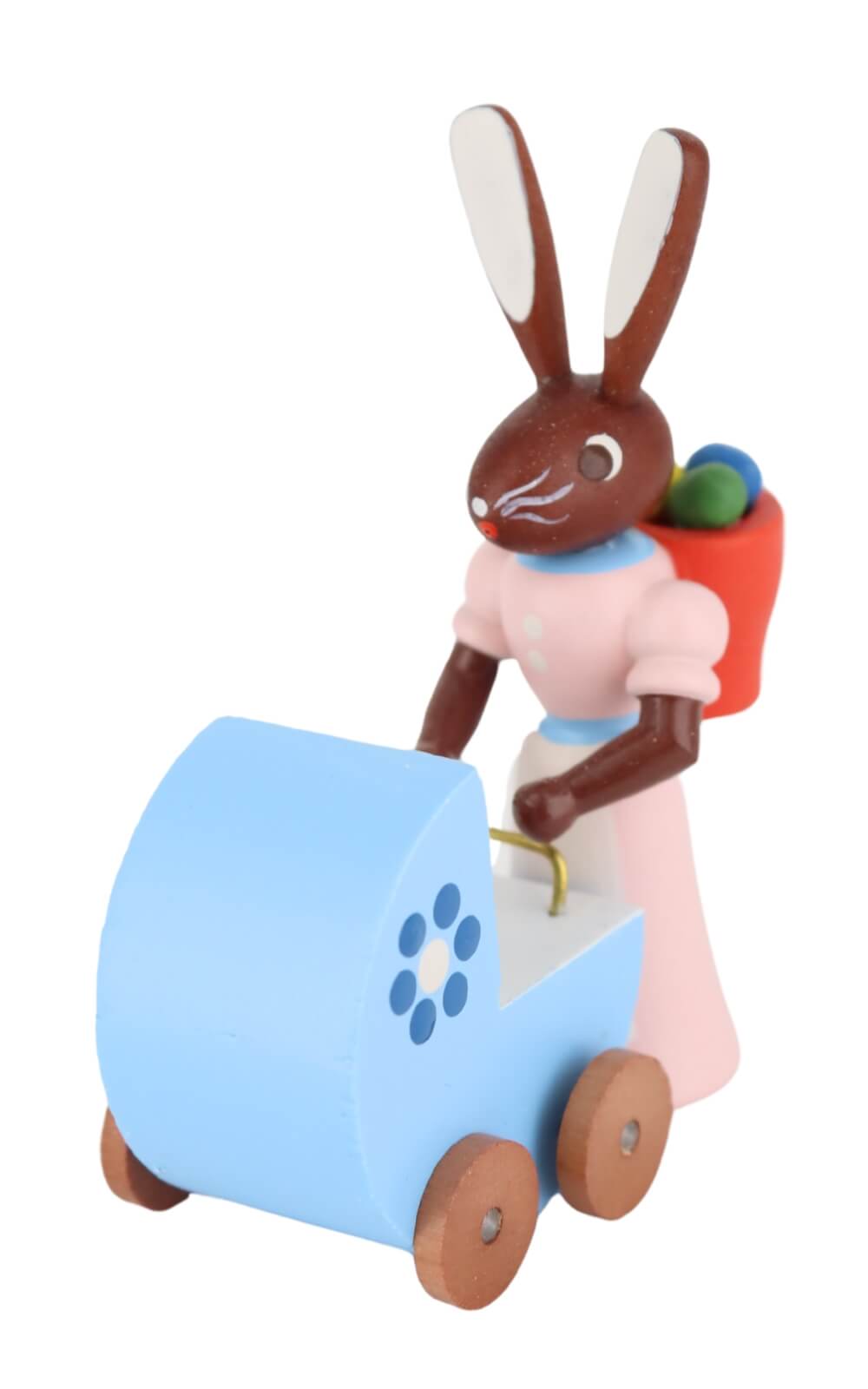 Osterhase Mutter mit blauem Kinderwagen von Stephan Kaden_1