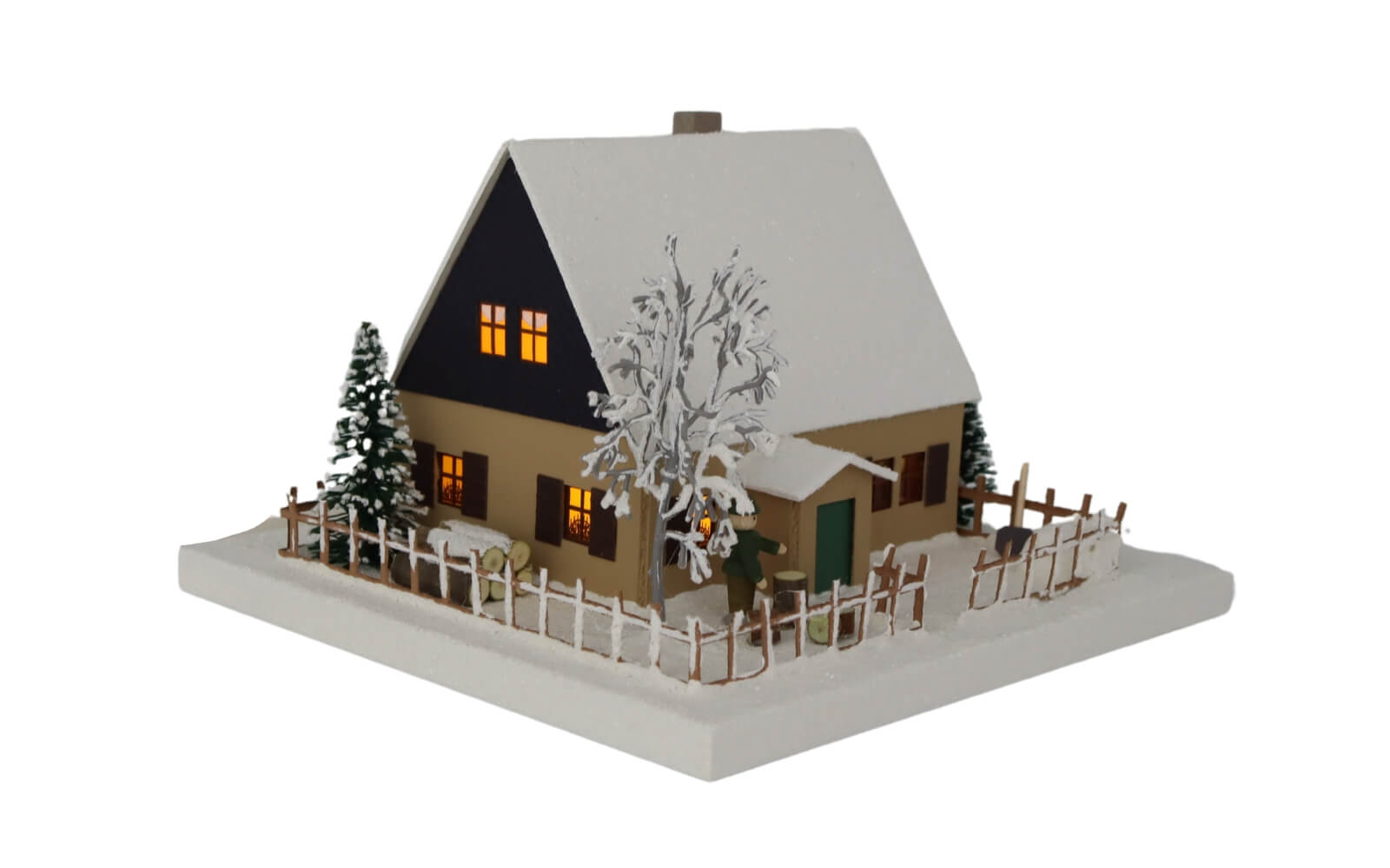 Lichterhaus Erzgebirgshaus mit Weihnachtsstube, klein, 12 cm von Birgit Uhlig_2
