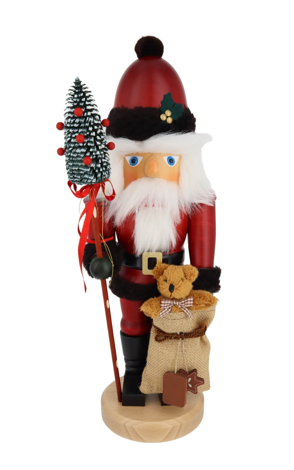 Nussknacker Weihnachtsmann mit Teddy, 45 cm von Christian Ulbricht