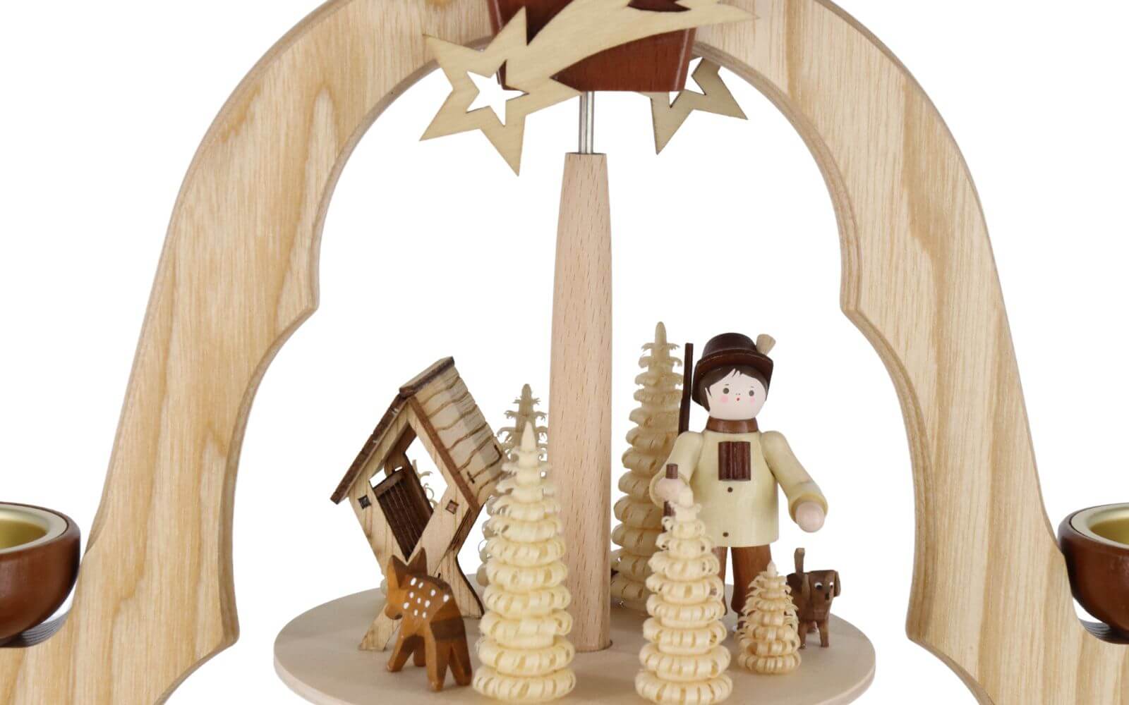 Weihnachtspyramide mit Waldleuten, 2-stöckig von HODREWA Legler_4