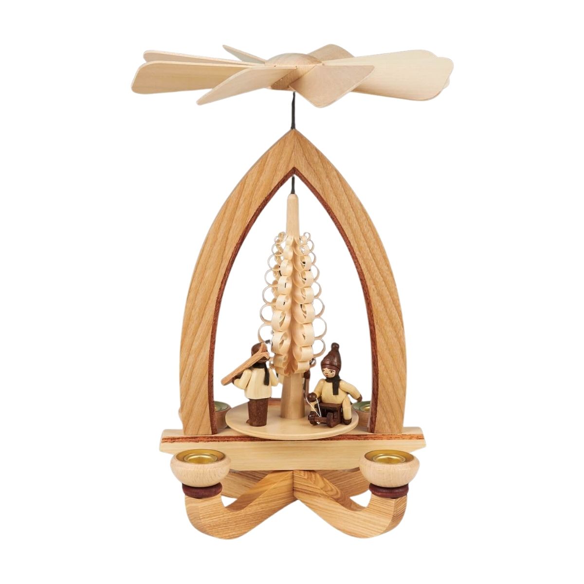 Weihnachtspyramide mit Winterkinder, 28 cm von Heinz Lorenz