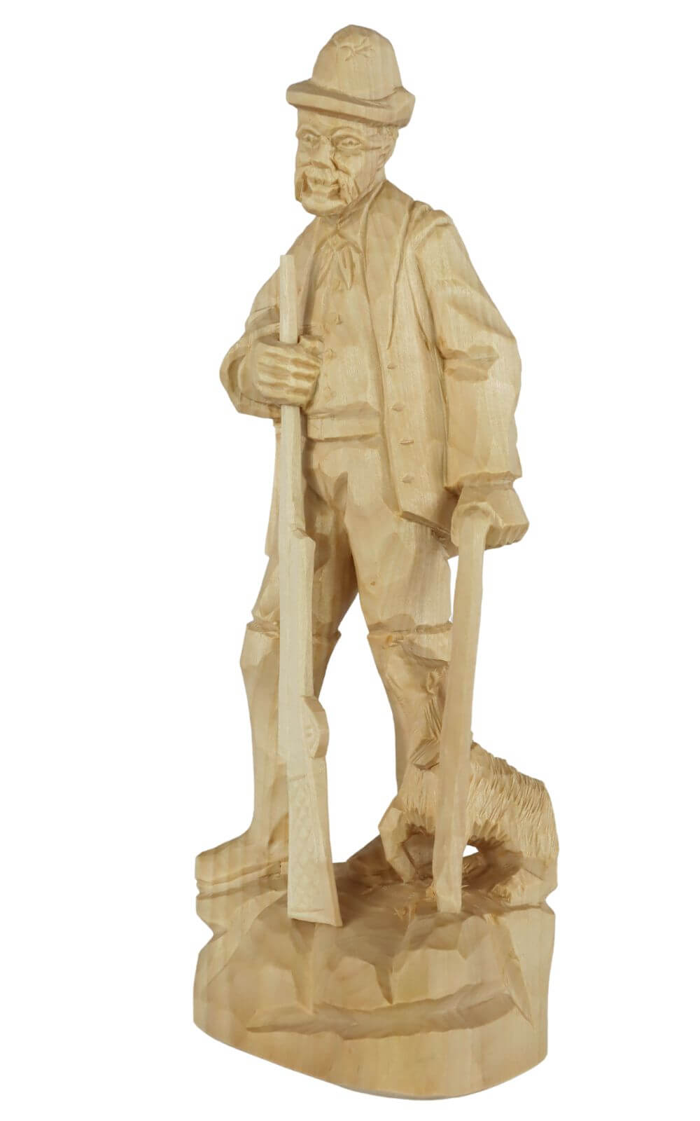 Stülpner Karl mit Hund, 16 cm, natur von Schnitzkunst aus dem Erzgebirge_1
