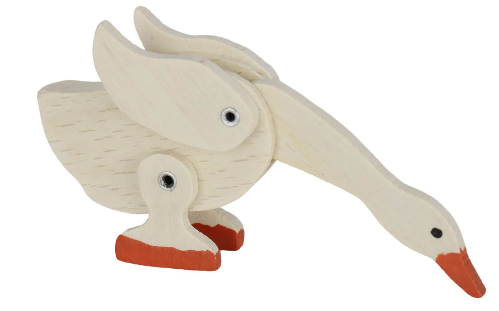 Miniatur Gans, beweglich, 8 cm, natur von SEIFFEN.COM_2