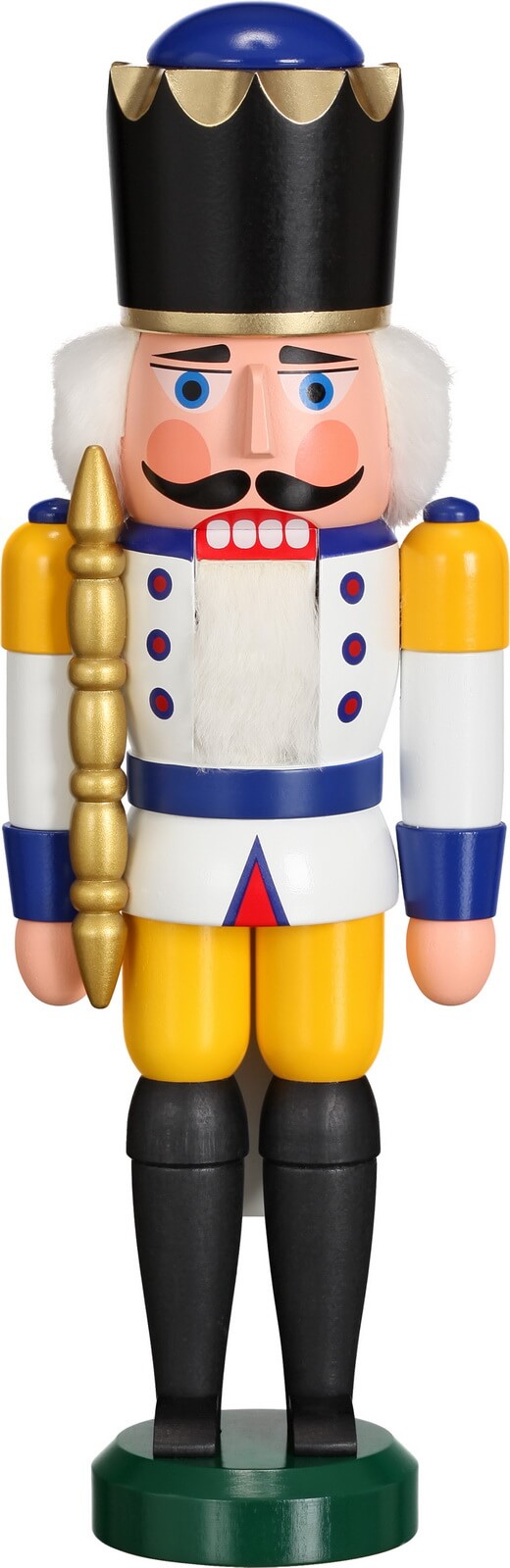 Nussknacker König, weiß, 29 cm von Seiffener Volkskunst eG