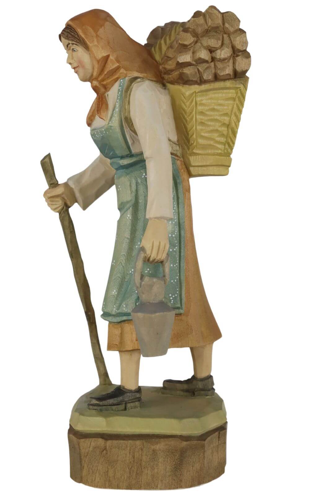 Waldfrau, geschnitzt, farbig, 32 cm von Schnitzkunst aus dem Erzgebirge_2