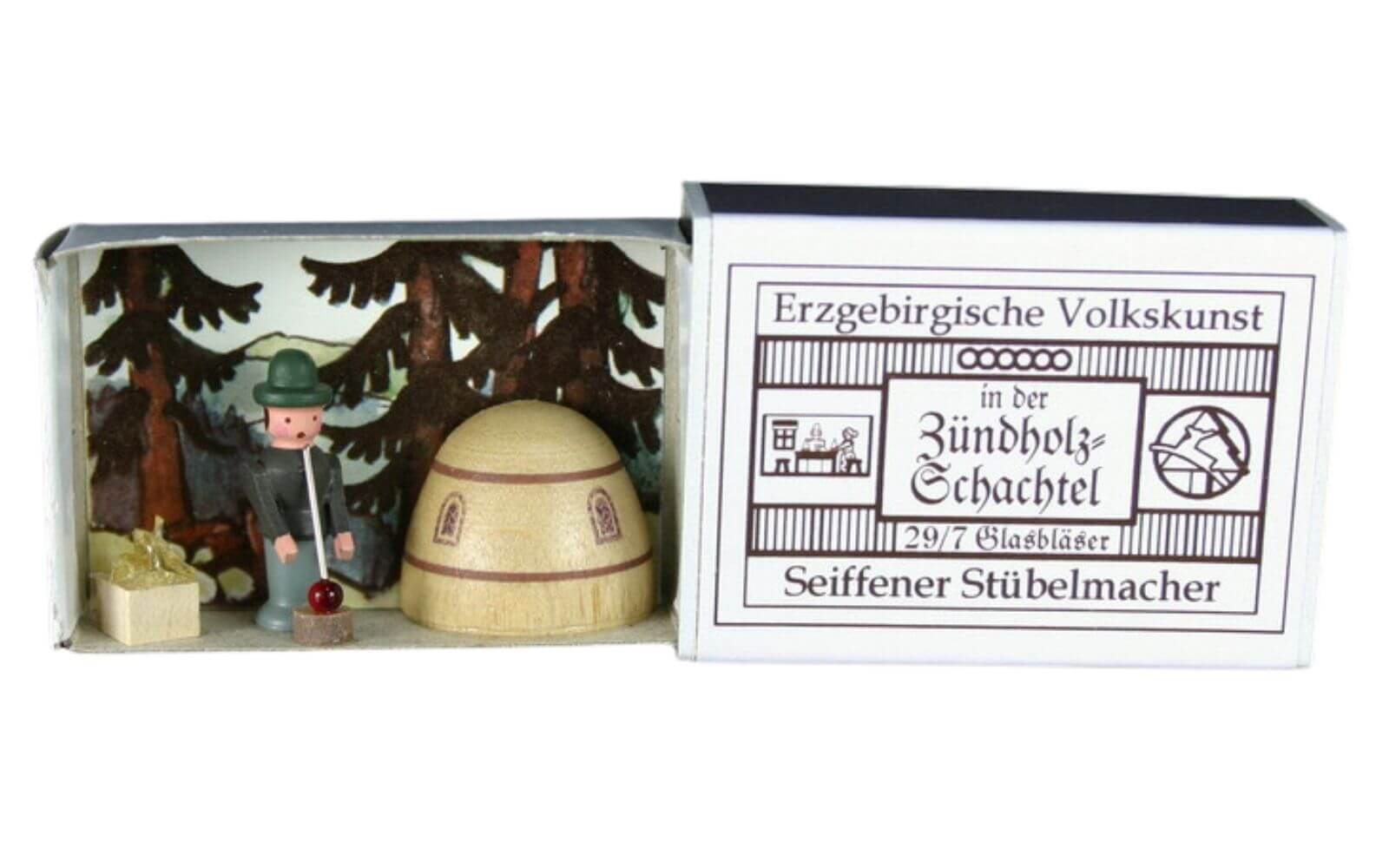 Zündholzschachtel Glasbläser von Gunter Flath