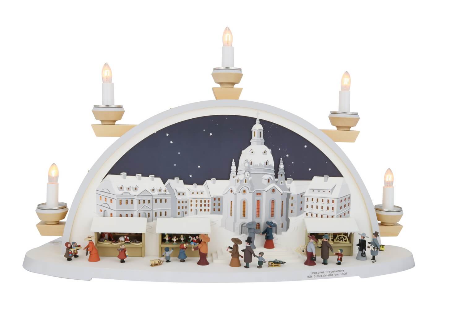 Schwibbogen Frauenkirche Dresden mit Striezelmarkt von Klaus Kolbe_5