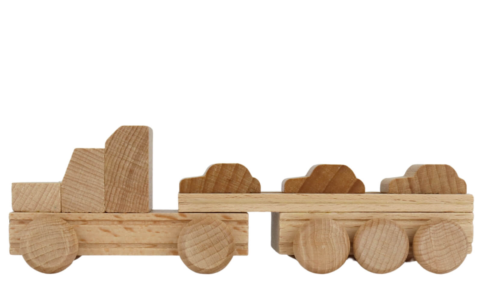 Holzspielzeug US Truck Autotransporter, natur von Ebert GmbH_1