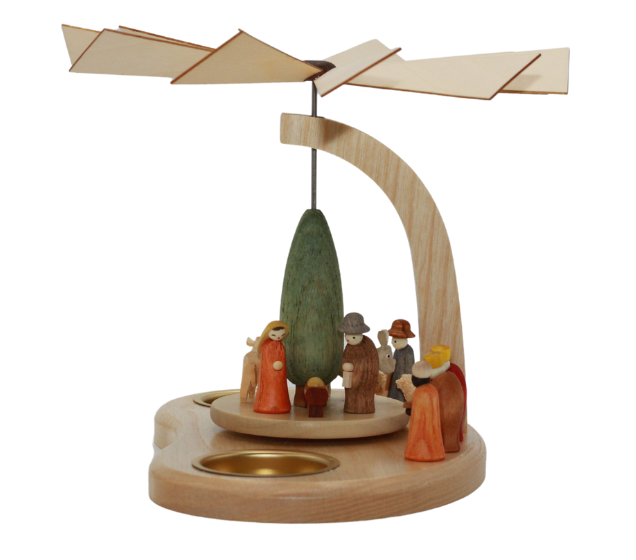Teelichtpyramide mit Heiliger Familie, 17 cm von Theo Lorenz_Bild3