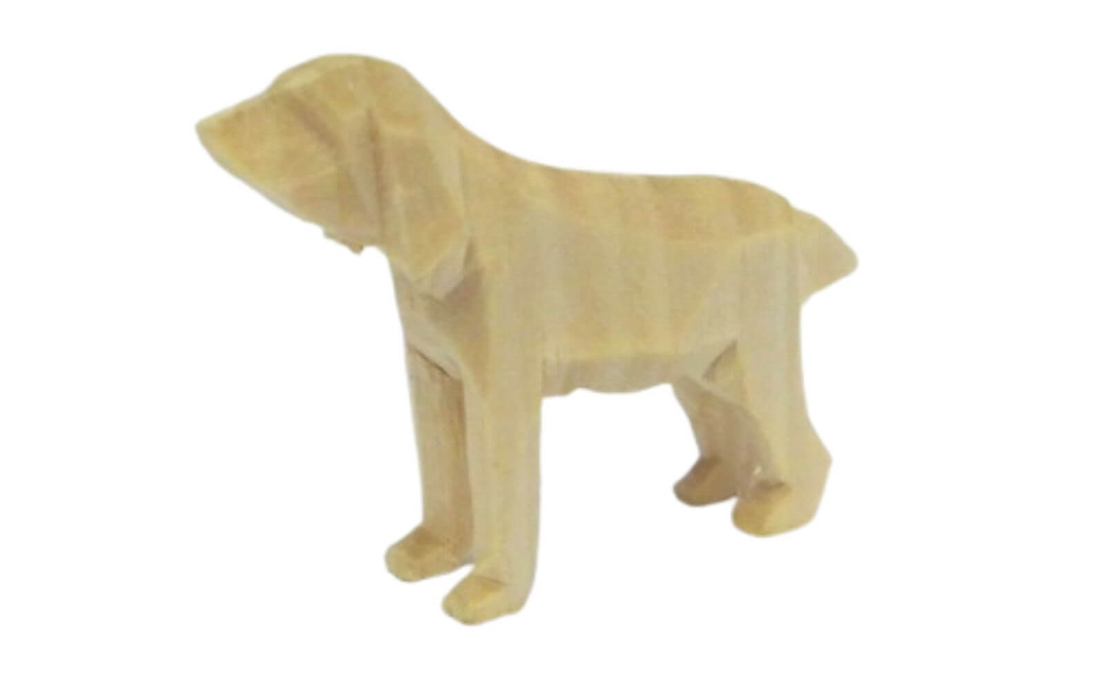 Miniatur Jagdhund, geschnitzt, 3 cm, natur von SEIFFEN.COM_2