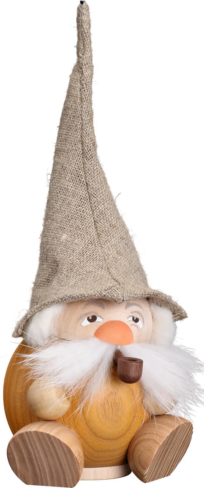 Räuchermännchen Waldzwerg, sandgelb, 19 cm von Seiffener Volkskunst eG