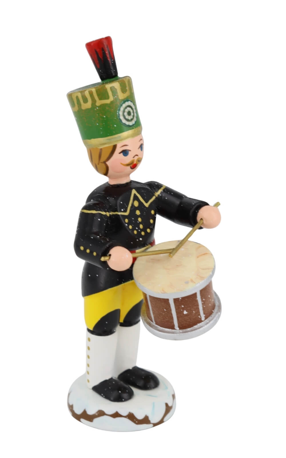 Miniatur Winterkind Bergmann mit Trommel, 9 cm von Hubrig Volkskunst_3