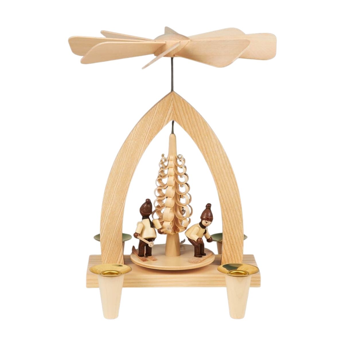 Weihnachtspyramide Wintersportler, 26 cm von Heinz Lorenz