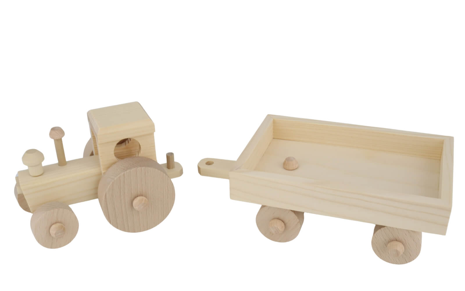 Traktor aus Holz mit Anhänger von Robbi Weber_2