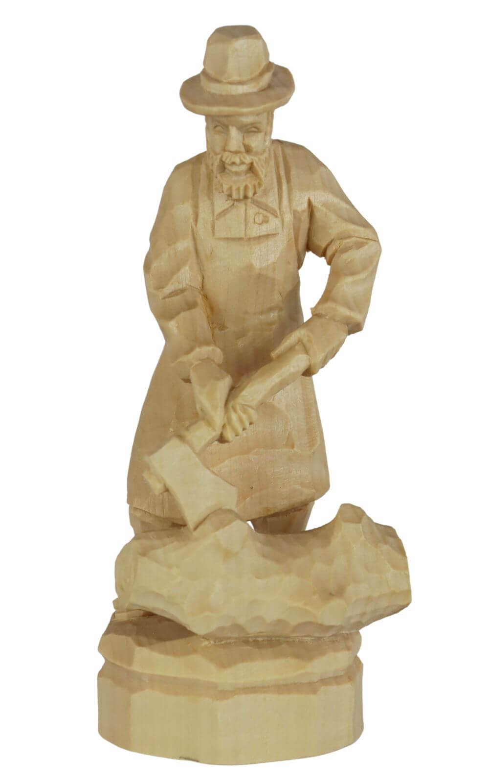 Holzfäller, geschnitzt, 16 cm, natur von Schnitzkunst aus dem Erzgebirge