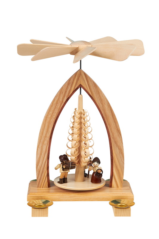 Weihnachtspyramide Waldleute, 26 cm, natur von Heinz Lorenz