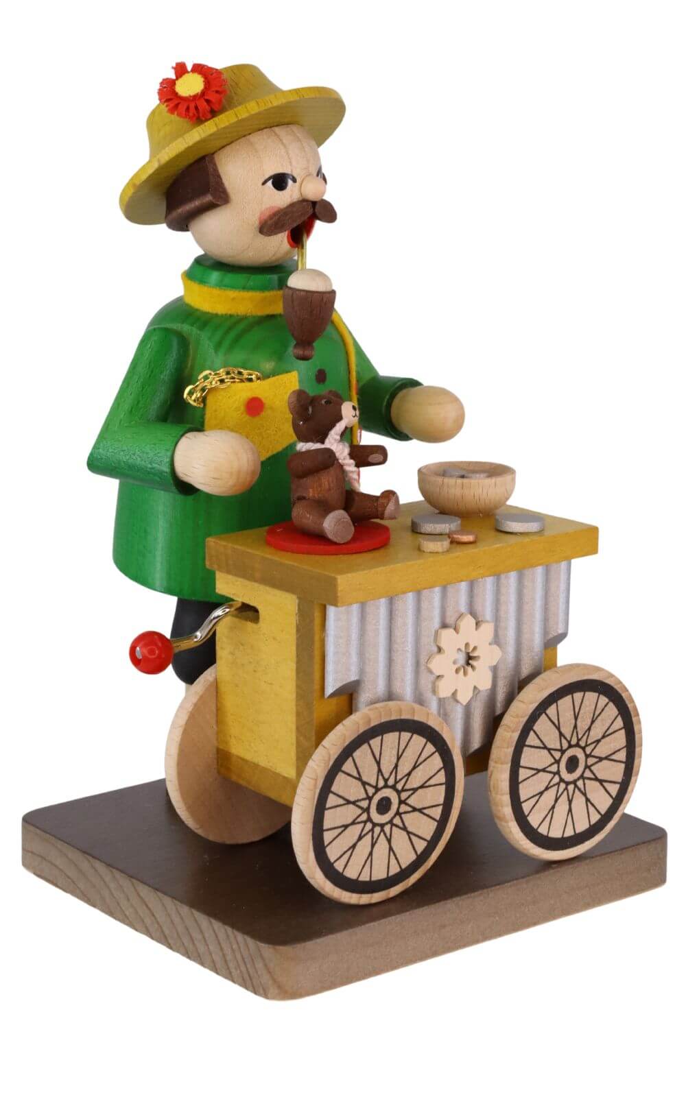 Räuchermännchen Leierkastenmann, 17 cm, farbig von Richard Glässer_2