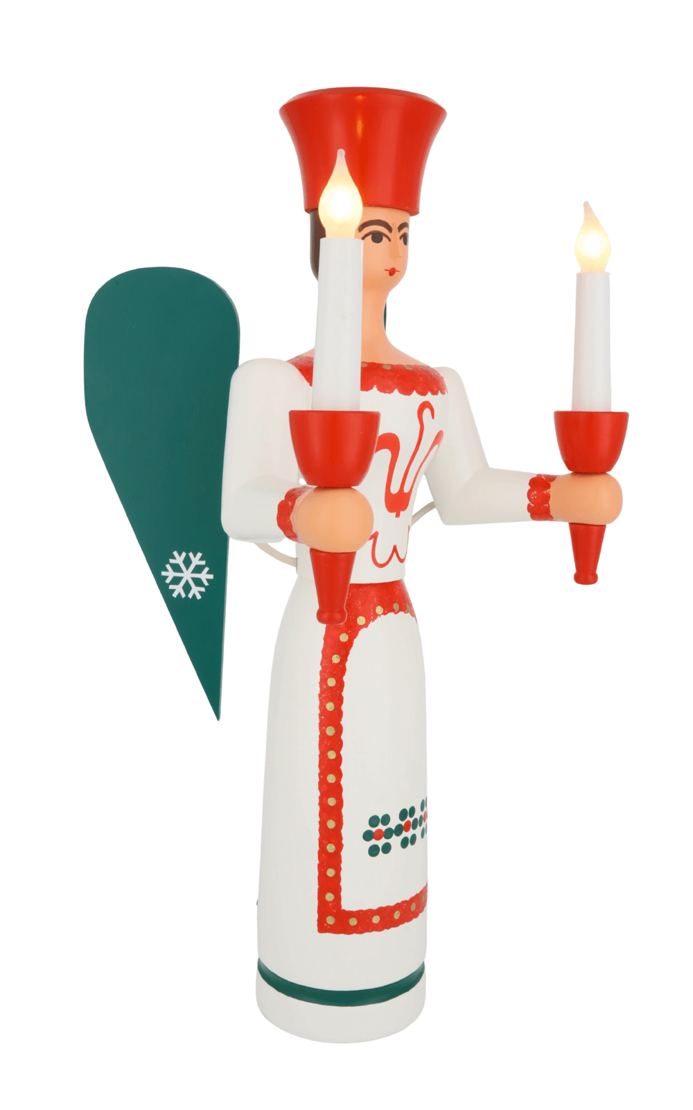 Weihnachtsengel, farbig, elektrisch beleuchtet, 50 cm von SEIFFEN.COM