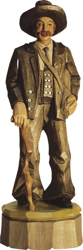 Hamburger Zimmermann, geschnitzt, 25 cm von Schnitzkunst aus dem Erzgebirge