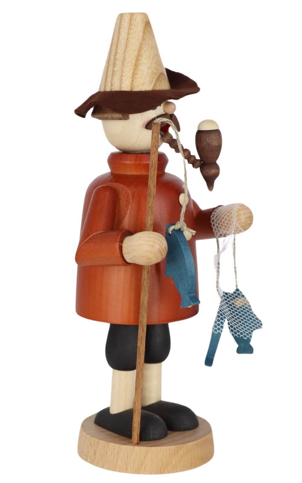 Räuchermännchen Fischer, 16 cm, farbig von Richard Glässer_2