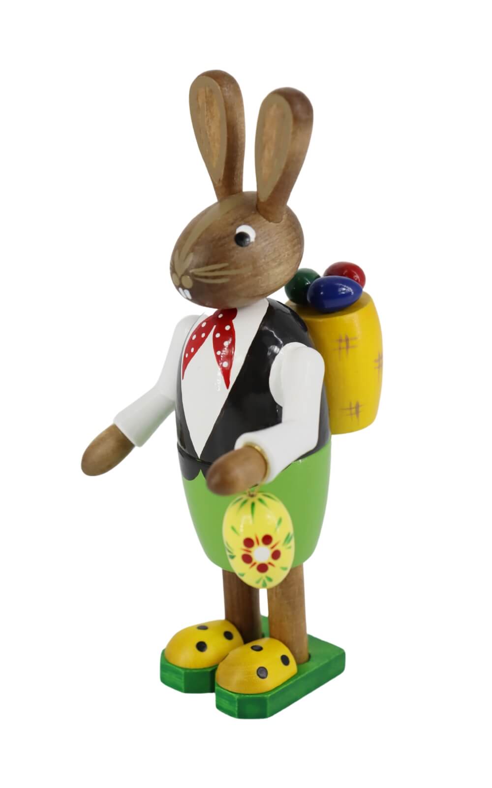 Osterhase mit Korb und kleinem Osterei, 15 cm von Figurenland Uhlig GmbH_1