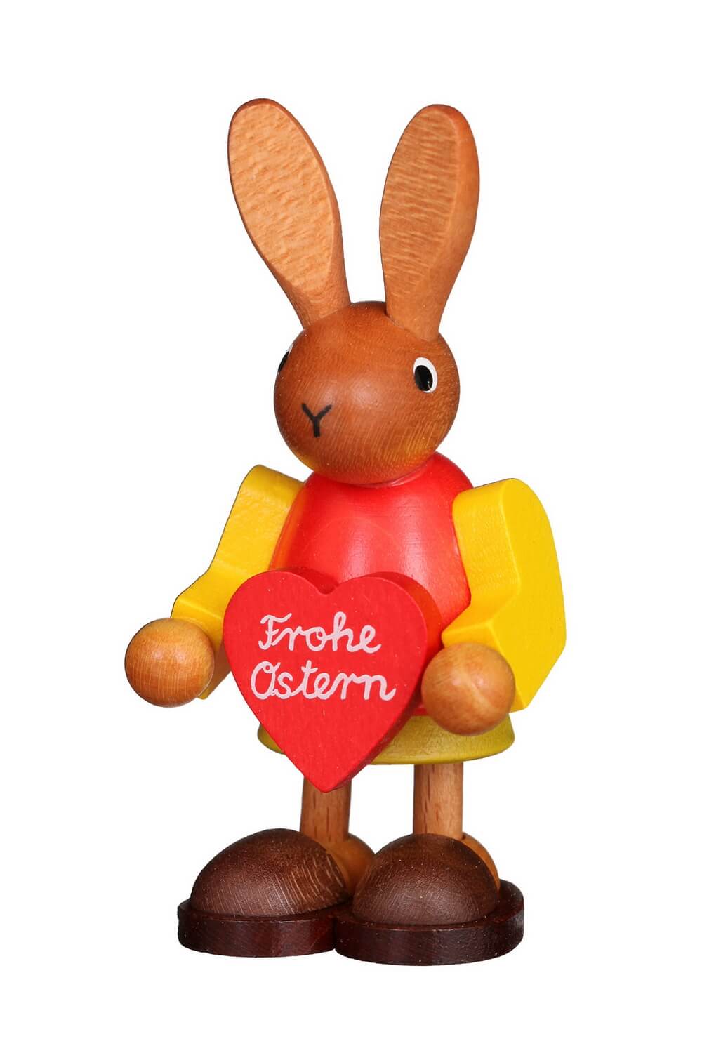 Osterhase - Häsin mit Herz, 9 cm, farbig von Christian Ulbricht