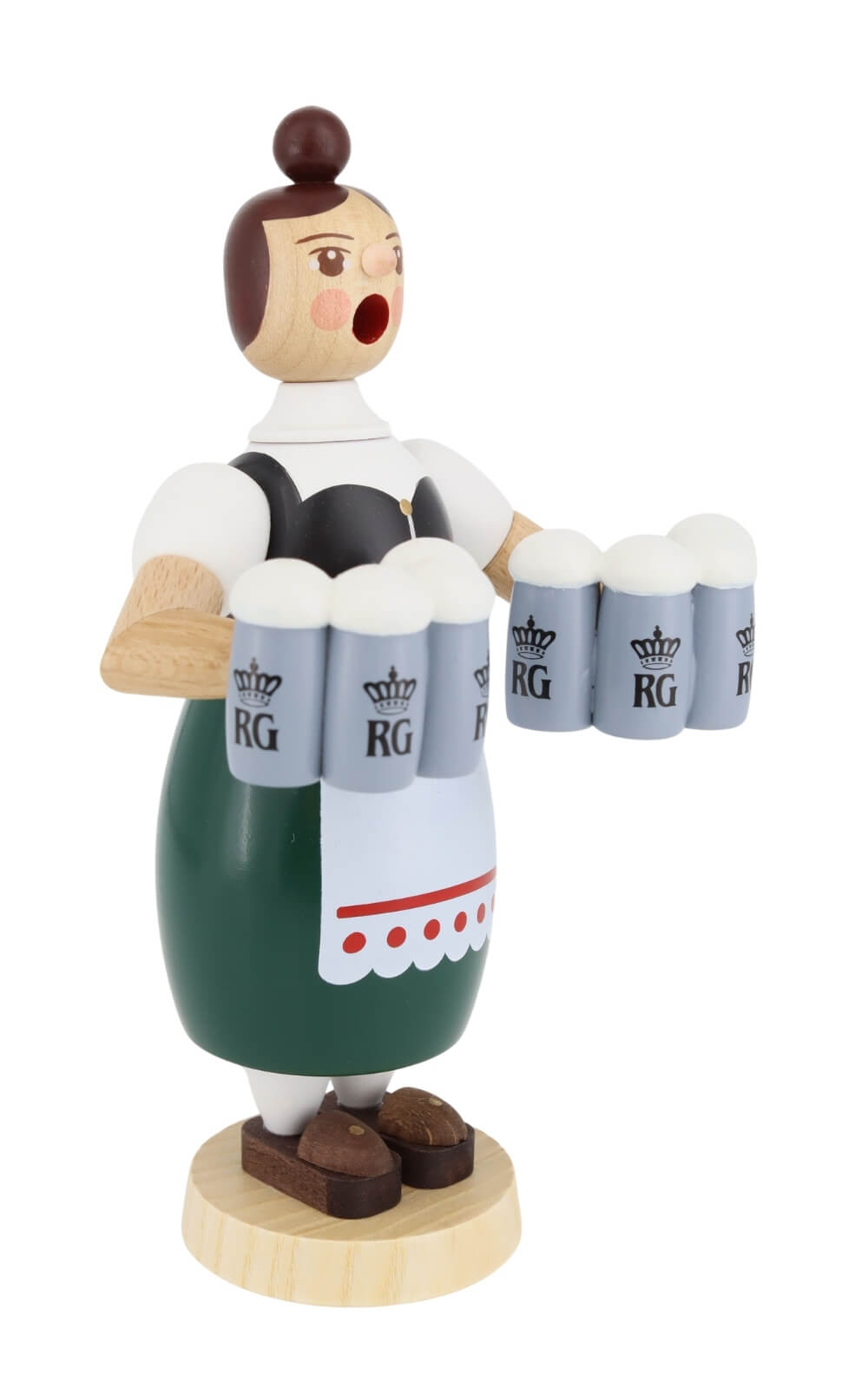 Räuchermännchen Helga mit Maßkrügen, 18 cm von Richard Glässer_3