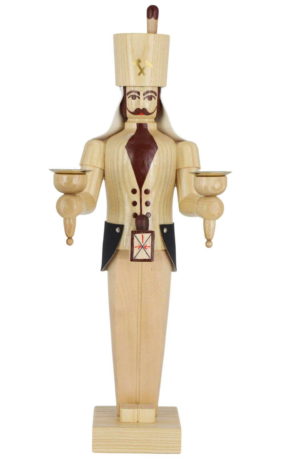 Bergmann aus Holz, natur, 38 cm von SEIFFEN.COM_1