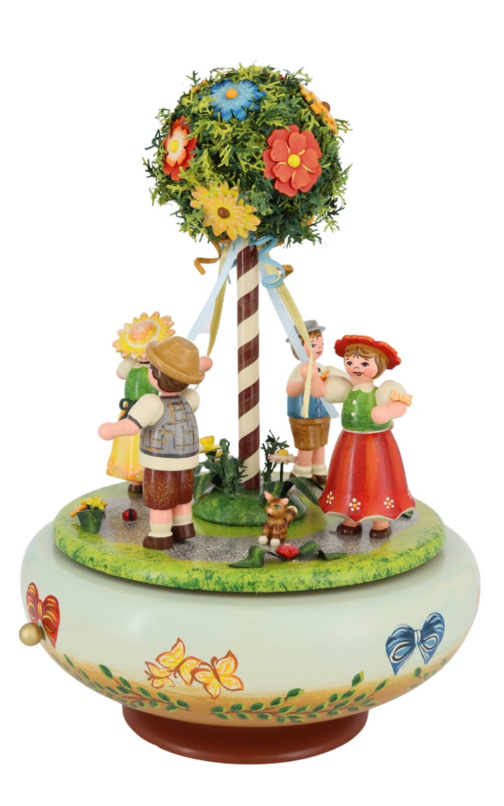 Spieluhr Maientanz, Melodie Komm lieber Mai, 26 cm, farbig von Hubrig Volkskunst_2