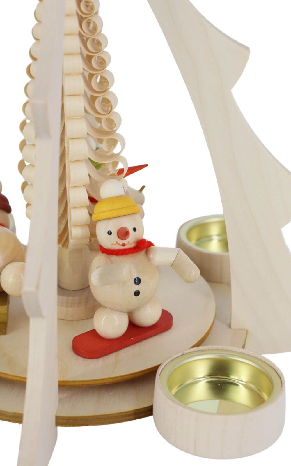 Weihnachtspyramide für Teelichte mit Schneemännern, 33 cm von Ralf Zenker_3