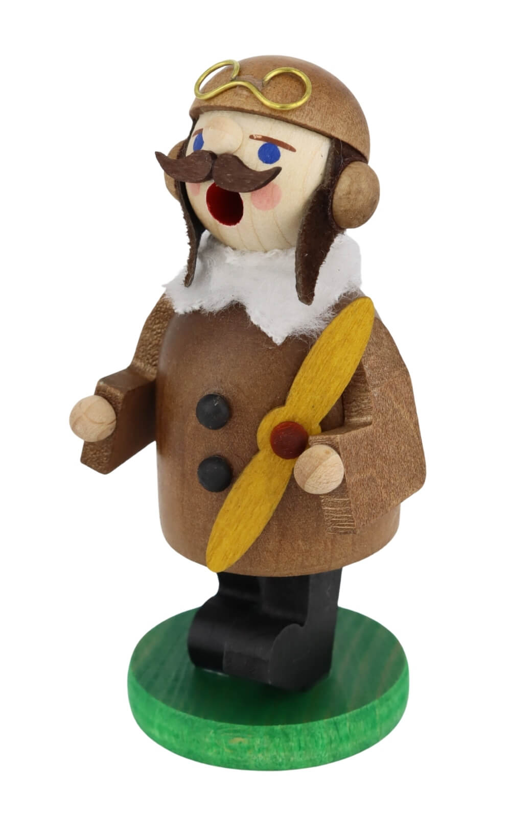Räuchermännchen Pilot historisch, 11 cm von Richard Glässer_2