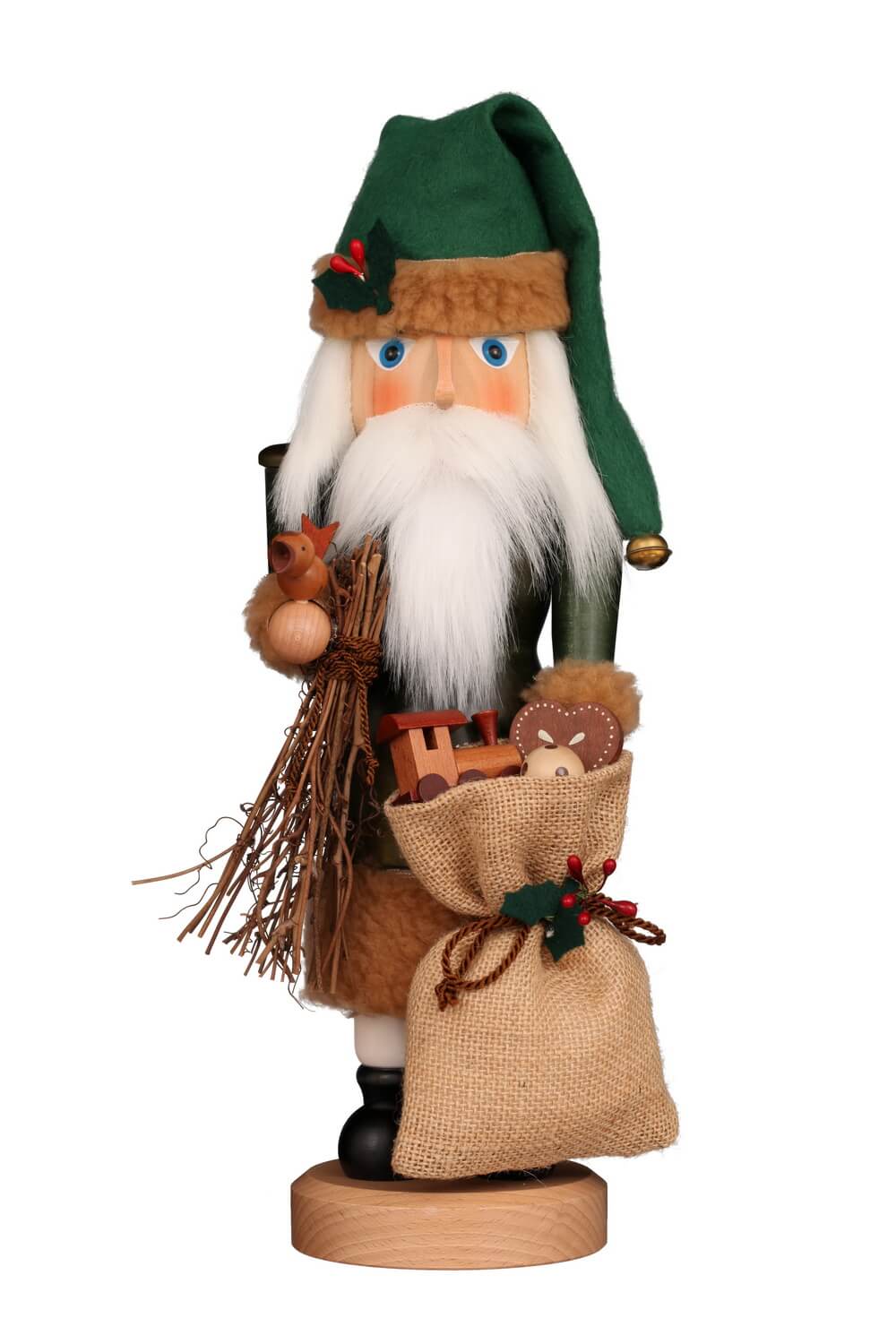 Nussknacker Weihnachtsmann, grün, 40 cm von Christian Ulbricht, Made in Germany
